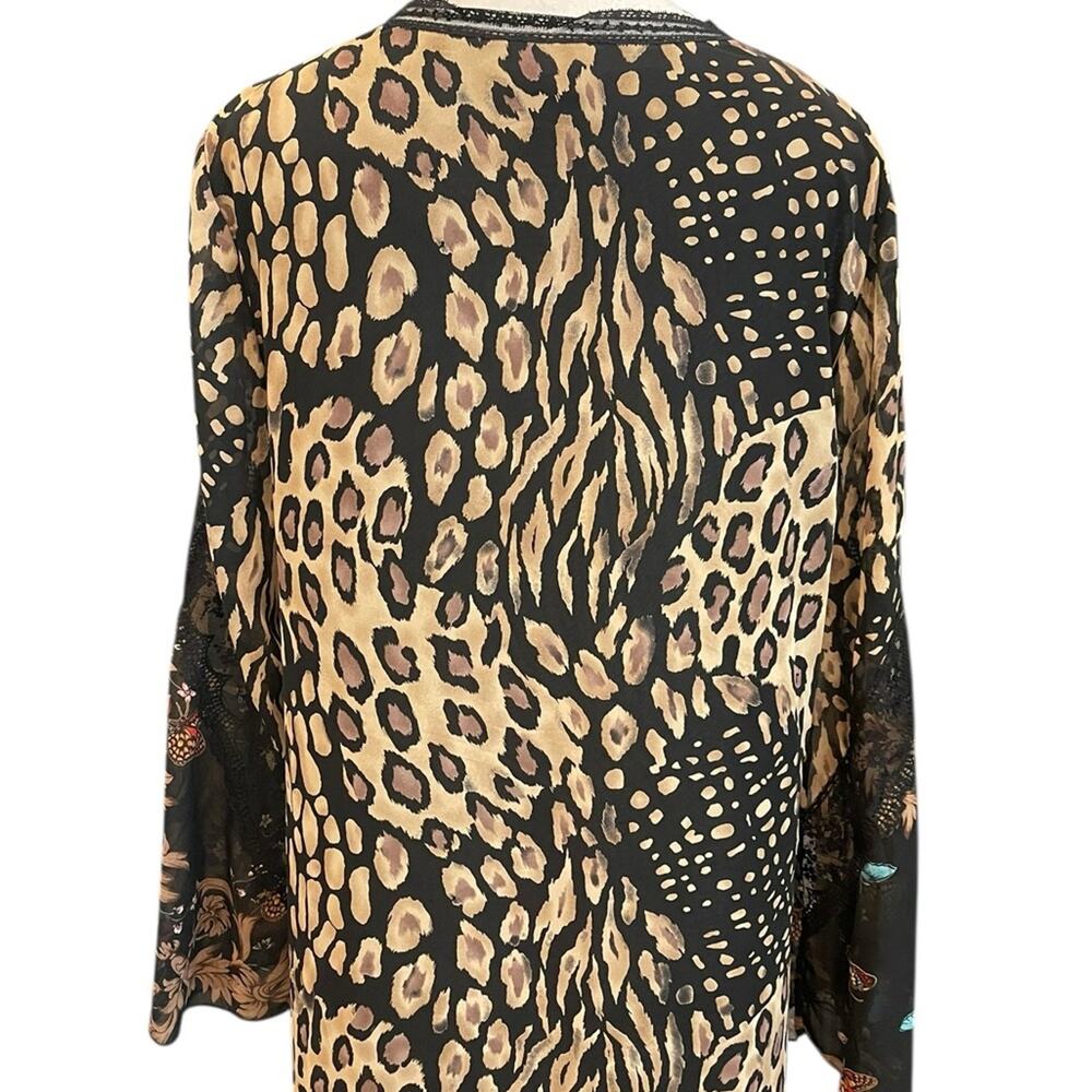 Jonquil Diane Samandi Nieman Marcus Butterfly Animal Print Lined Dress - Picture 7 of 12